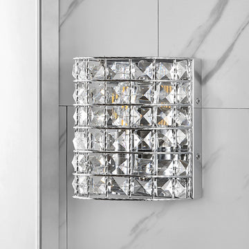 Clara Deco Metal/Crystal Classic Glam LED Vanity Light - JONATHAN Y